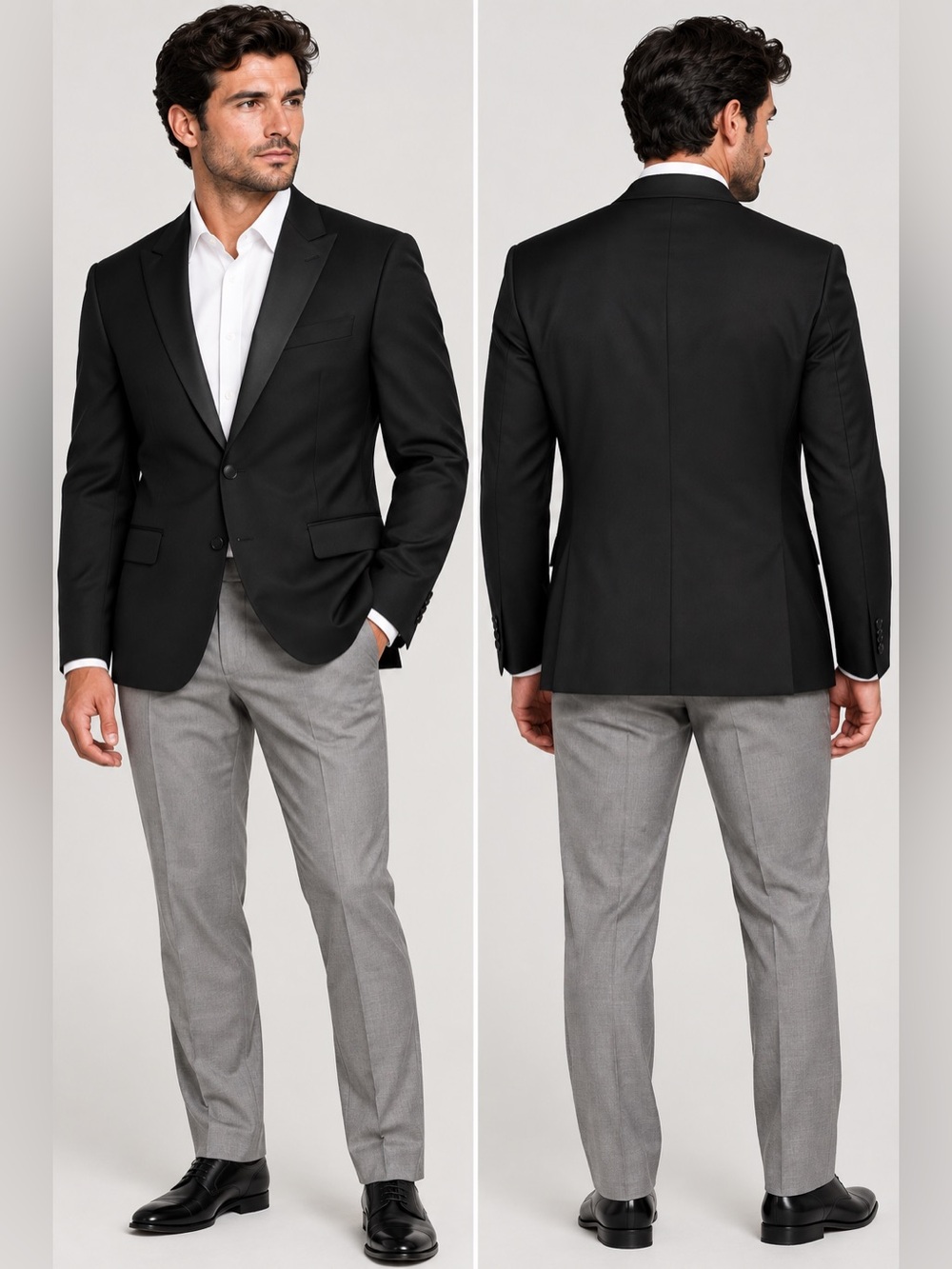 Hugo Boss Men’s 36R Black Reda Wool Stretch Tuxedo Blazer